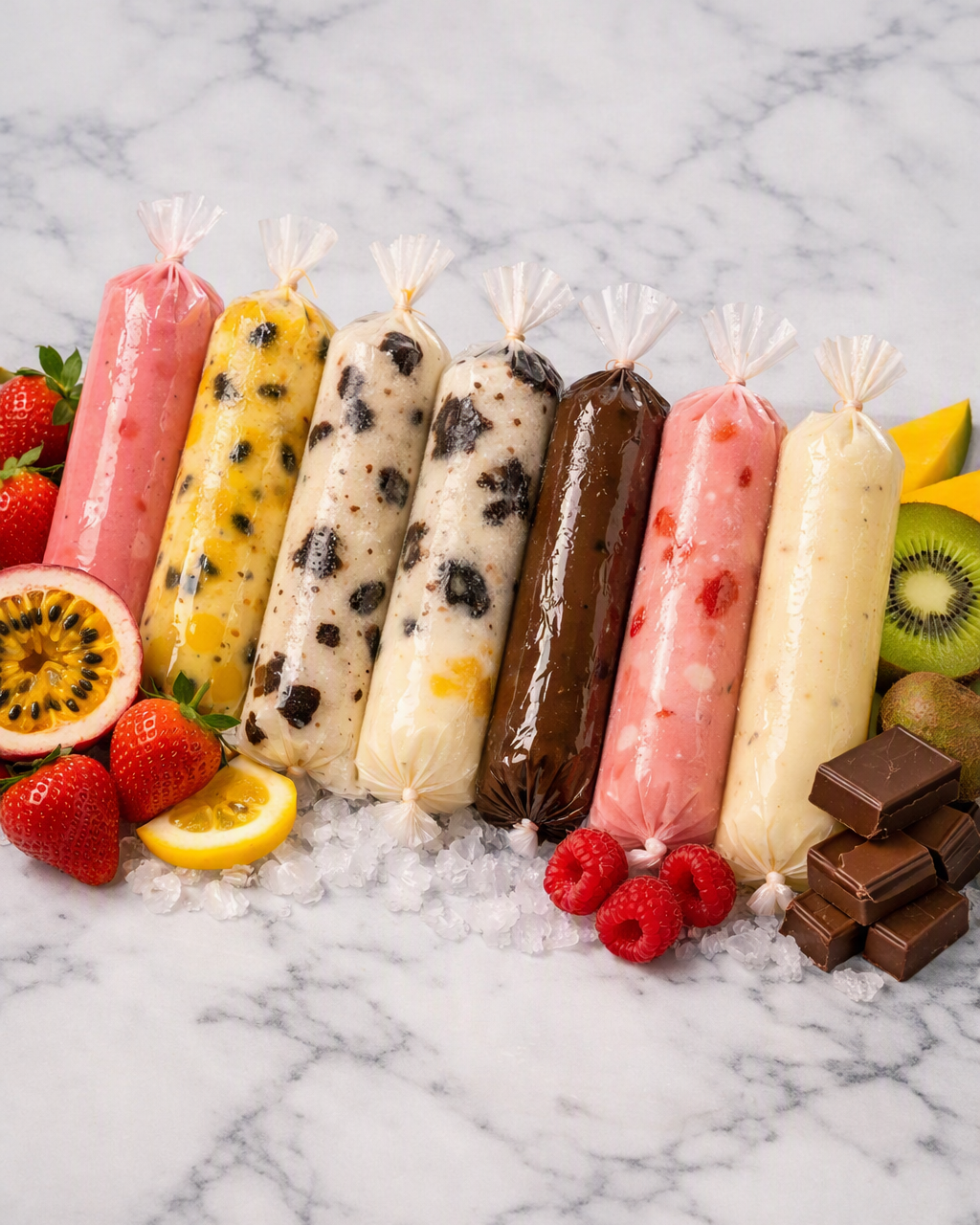 Geladinhos gourmet prontos para apresentação